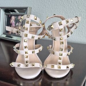 Studded Beige Sandals